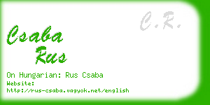 csaba rus business card